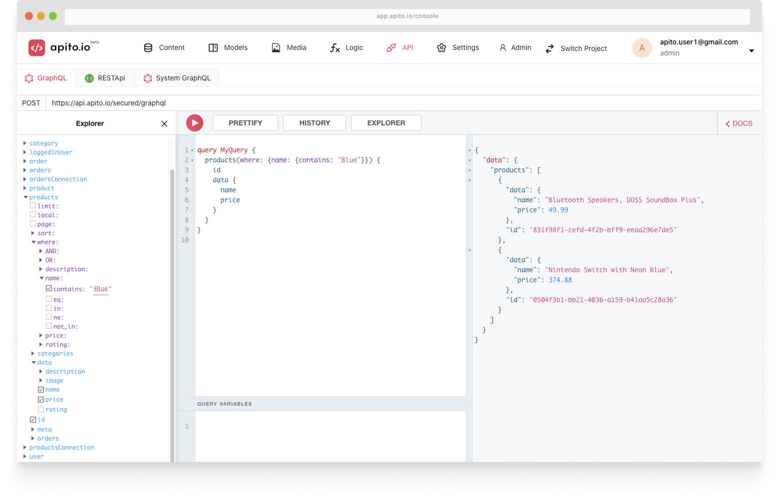 GraphQL Explorer